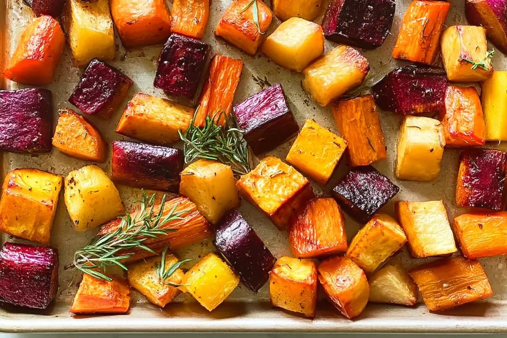 Delicious Roasted Root Vegetables Platter
