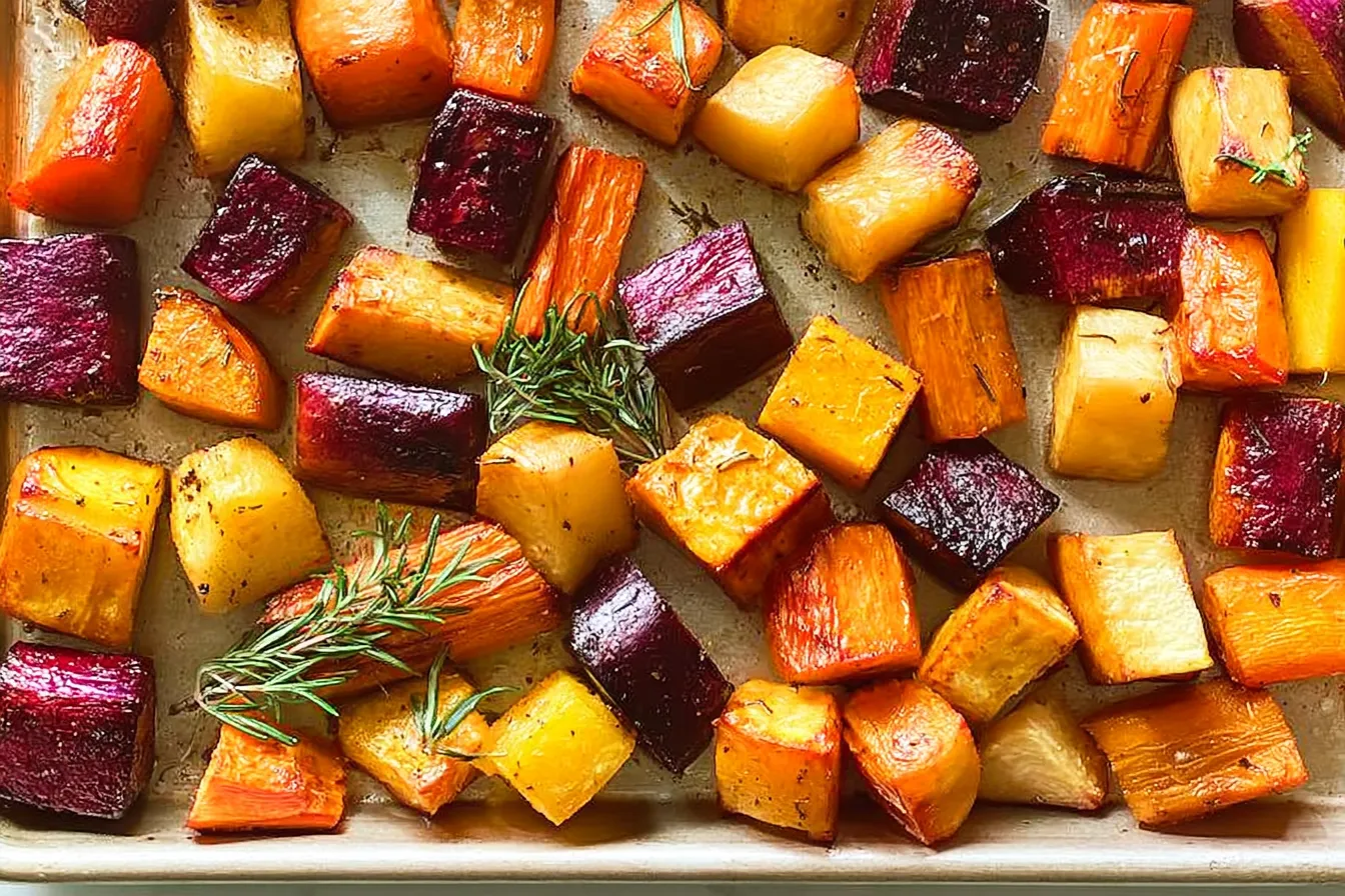 Delicious Roasted Root Vegetables Platter