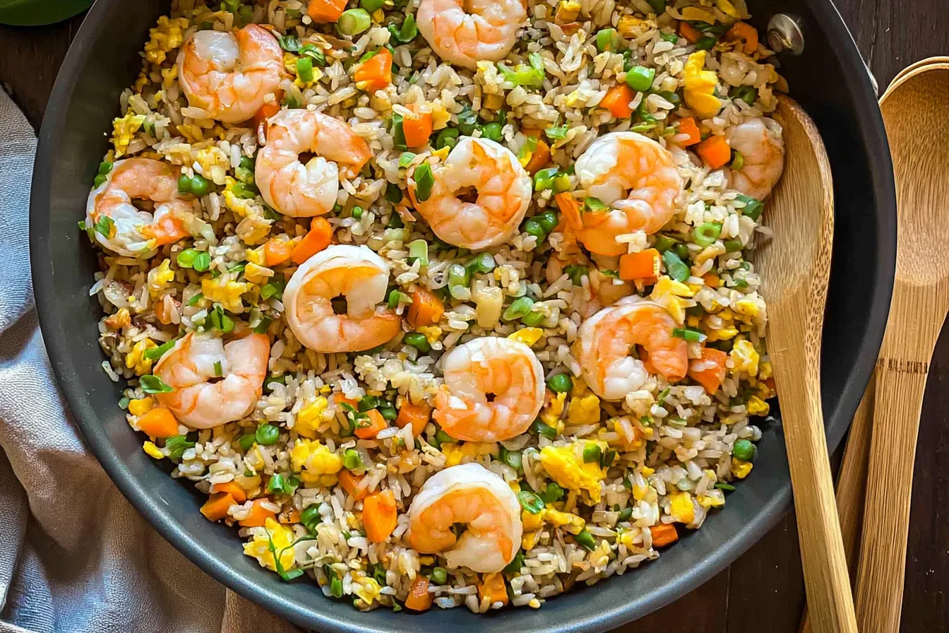 Shrimp Fried Rice in a Bowl