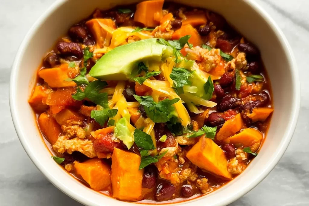 Turkey and Sweet Potato Chili Bowl