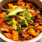Turkey and Sweet Potato Chili Bowl
