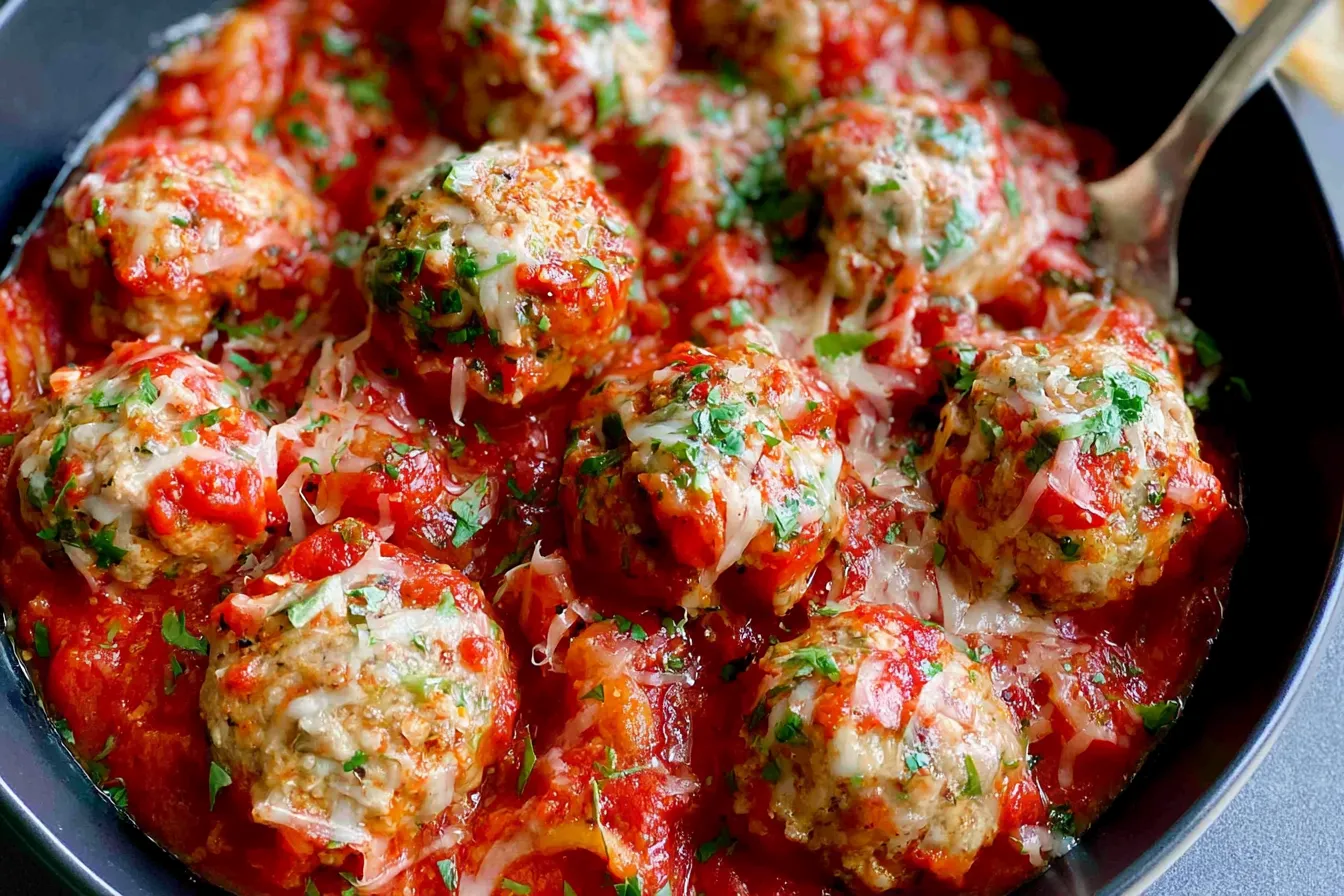 Savory Turkey Meatballs with Marinara Sauce
