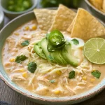 Delicious White Chicken Chili in a Bowl
